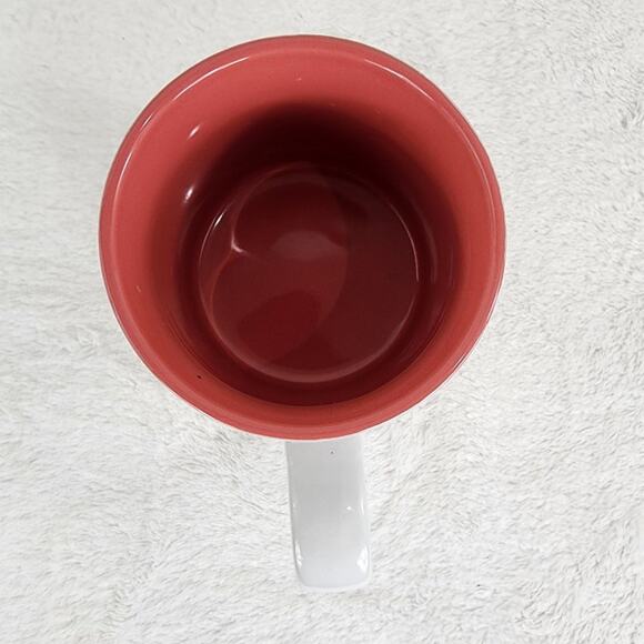 Graydon Hall Pink Unicorn Coffee Mug Allover Embossed  in Peach and White. EUC - Picture 5 of 7